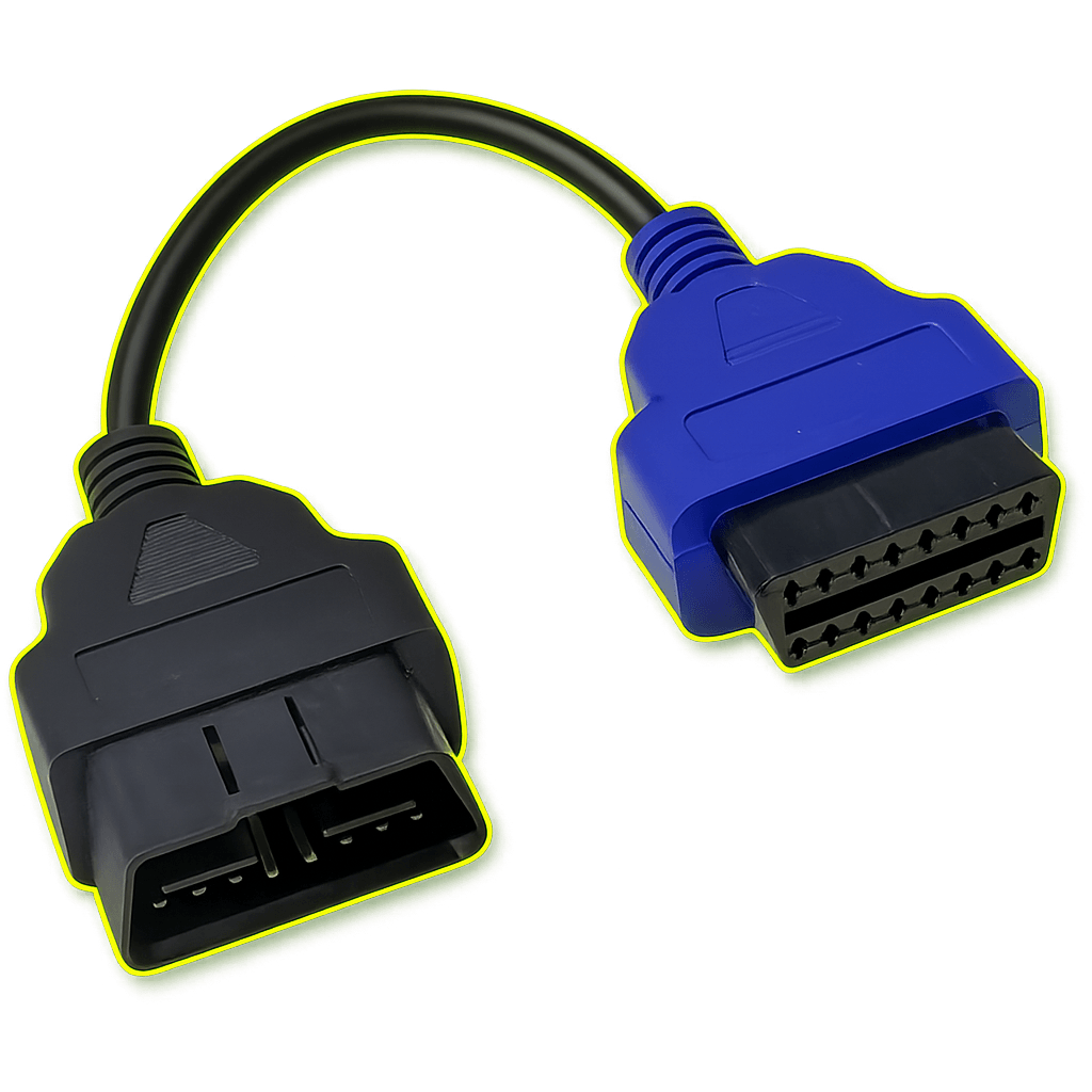 Blue OBD-II bus adapter lead for OBDify